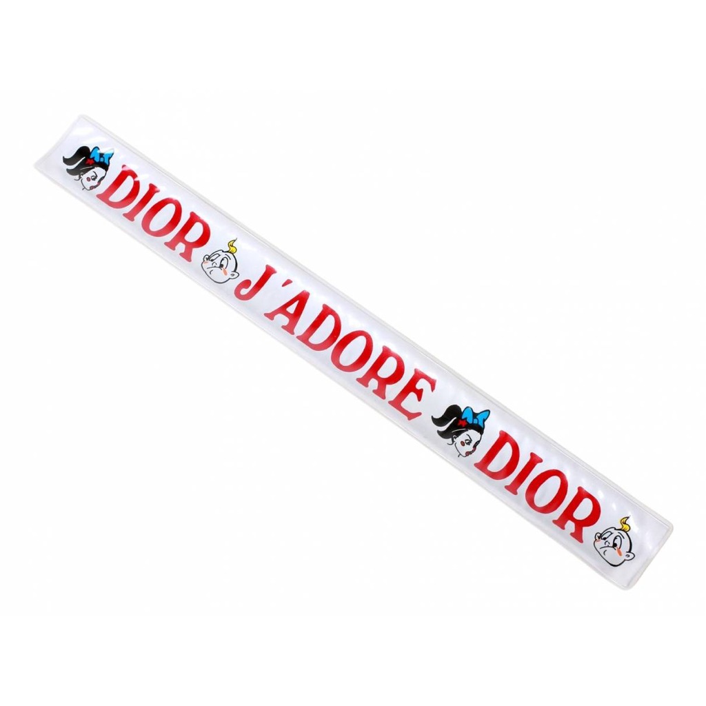 Vtg Y2k 2002 Christian Dior Jadore Dior Spellout Cartoon Logo Slap Cuff Bracelet